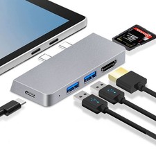 Black/Silver Docking Station Spare Parts for Surface Pro9 X Type-C to HDMI