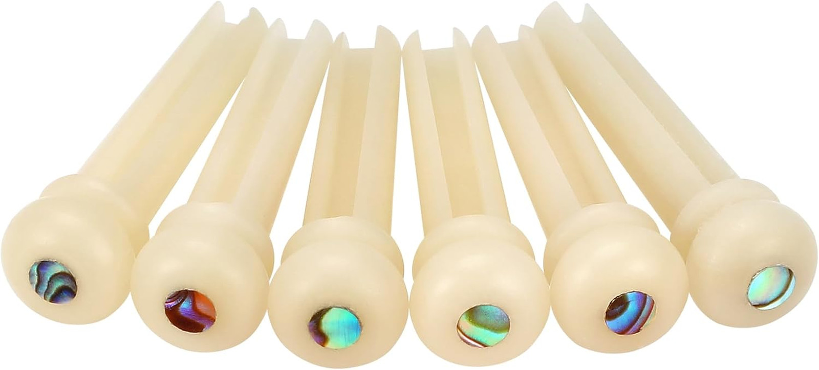 6 Pezzi Spille Ponte Osso Chitarra Non Sbiancate Colore Osso Naturale