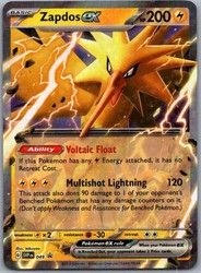 Zapdos ex 049 Scarlet & Violet Black Star Promo Holo