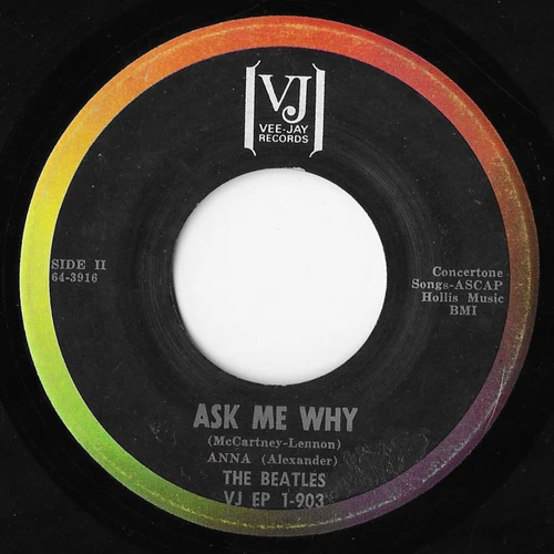 The Beatles Misery / Ask Me Why +2 EP Rare Vee Jay Records 1-903 BIG FONT VG+ 45