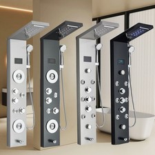 Piatto doccia acciaio inox doccia a pioggia massaggio accessori doccia colonne doccia set doccia