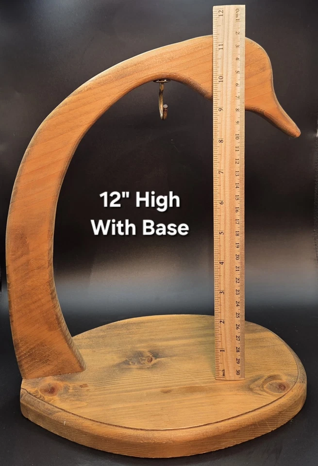 Cabeza de pato ganso soporte de plátano soporte de fruta soporte de adorno vintage hecho a mano Foto 2 de 4