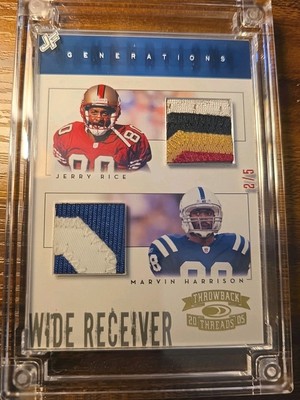 2023 Jersey Fusion Jerry Rice & Marvin Harrison Duo  Legends Nameplate Patch 2/5