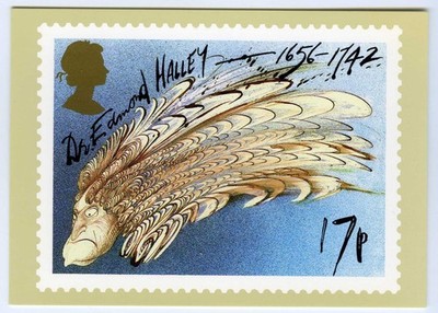 UK Stamp Art Postcard - Edmund Halley's Comet - 1986 - Unposted