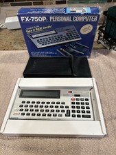 Casio FX-750P Programmable Computer w/ 2 RAM Cards Tested  Box