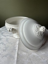 Grande Soupière Blanche Faïence ancienne Digoin Sarreguemines XIX ème