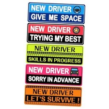 5Pcs Student Driver Sticker Magnet for Car, Novice Car Stickers, 5pcs-wheel