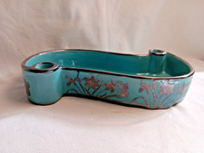 Haeger USA Art Deco Schale Blumenschale Sterling Silver overlay Bl&uuml;ten Falter