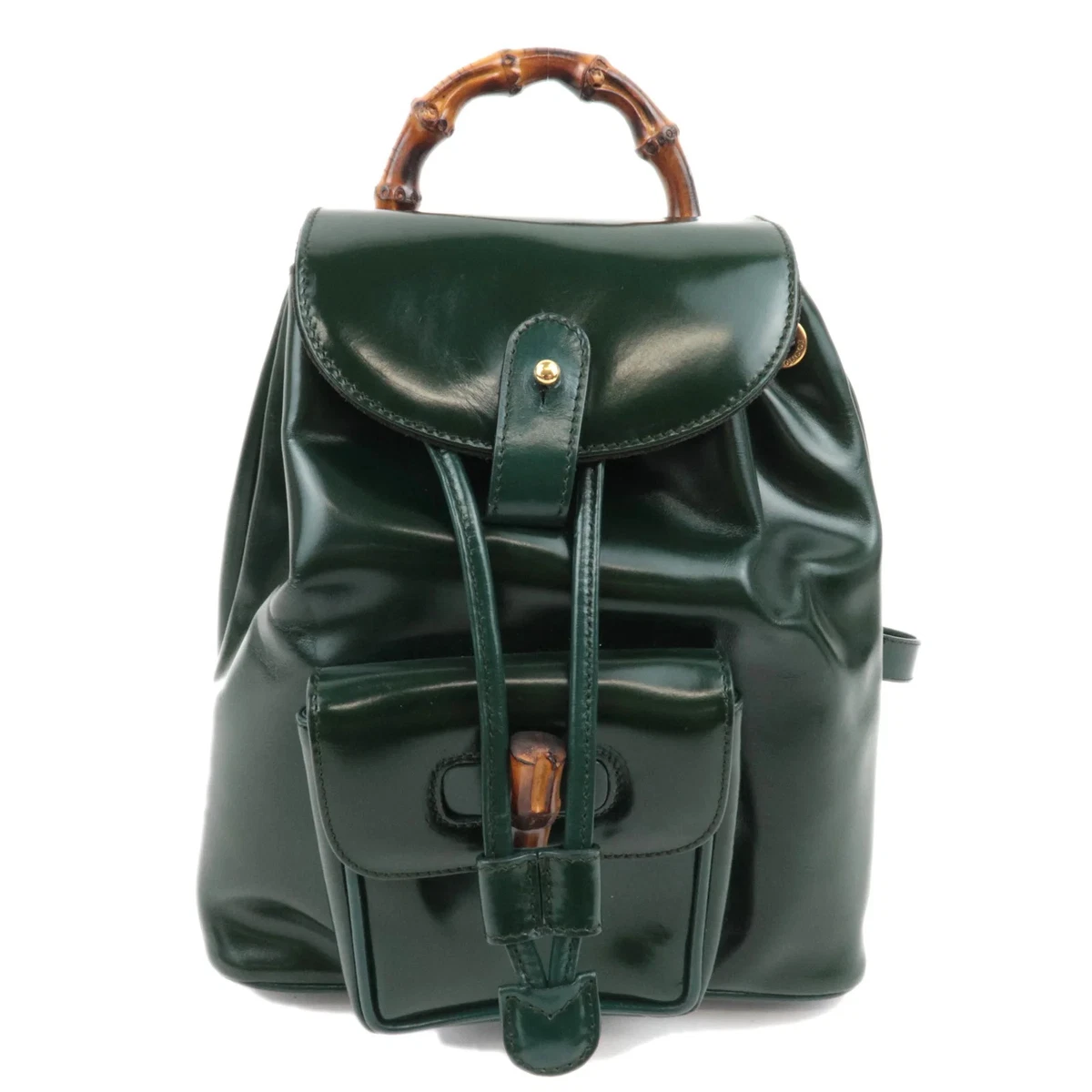 Gucci Black Leather Bamboo Backpack 003.2265.0030 196899 Gucci Calfskin Bamboo Backpack Black 1879006 – FASHIONPHILE main image 4