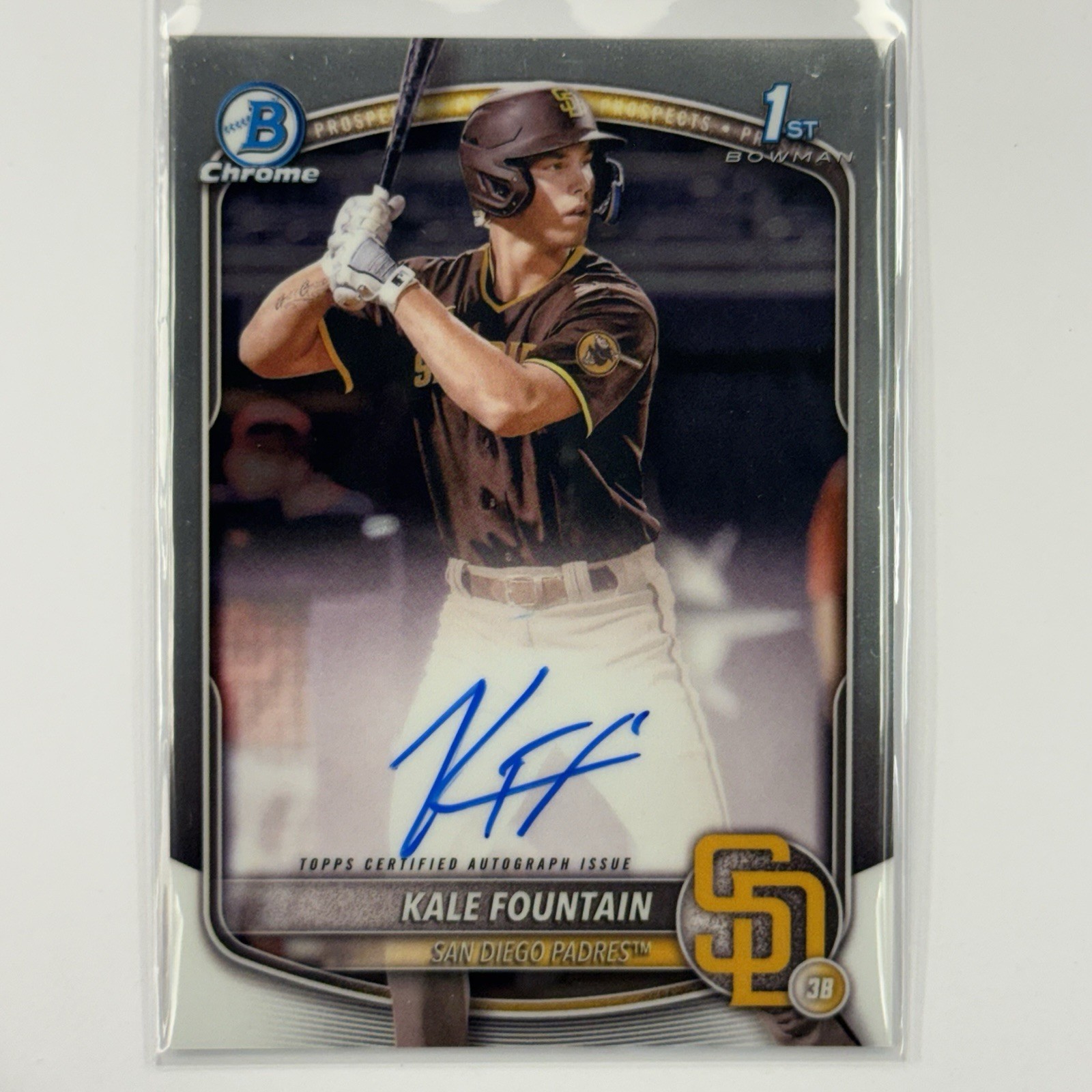 2025 Bowman Chrome Prospect Kale Fountain   #CPA-KFO 1st Bowman Auto Padres