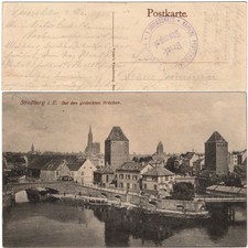 1915 Strasbourg Alsace by the Covered Bridges Field Post