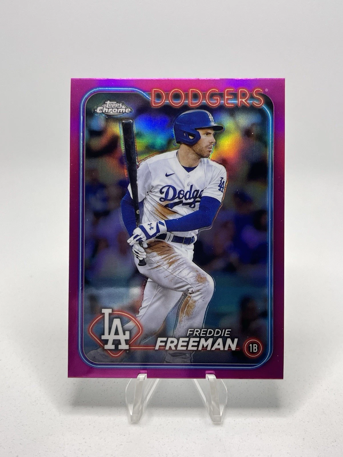 2024 Topps Chrome - Pink Refractor #4 Freddie Freeman Los Angeles Dodgers