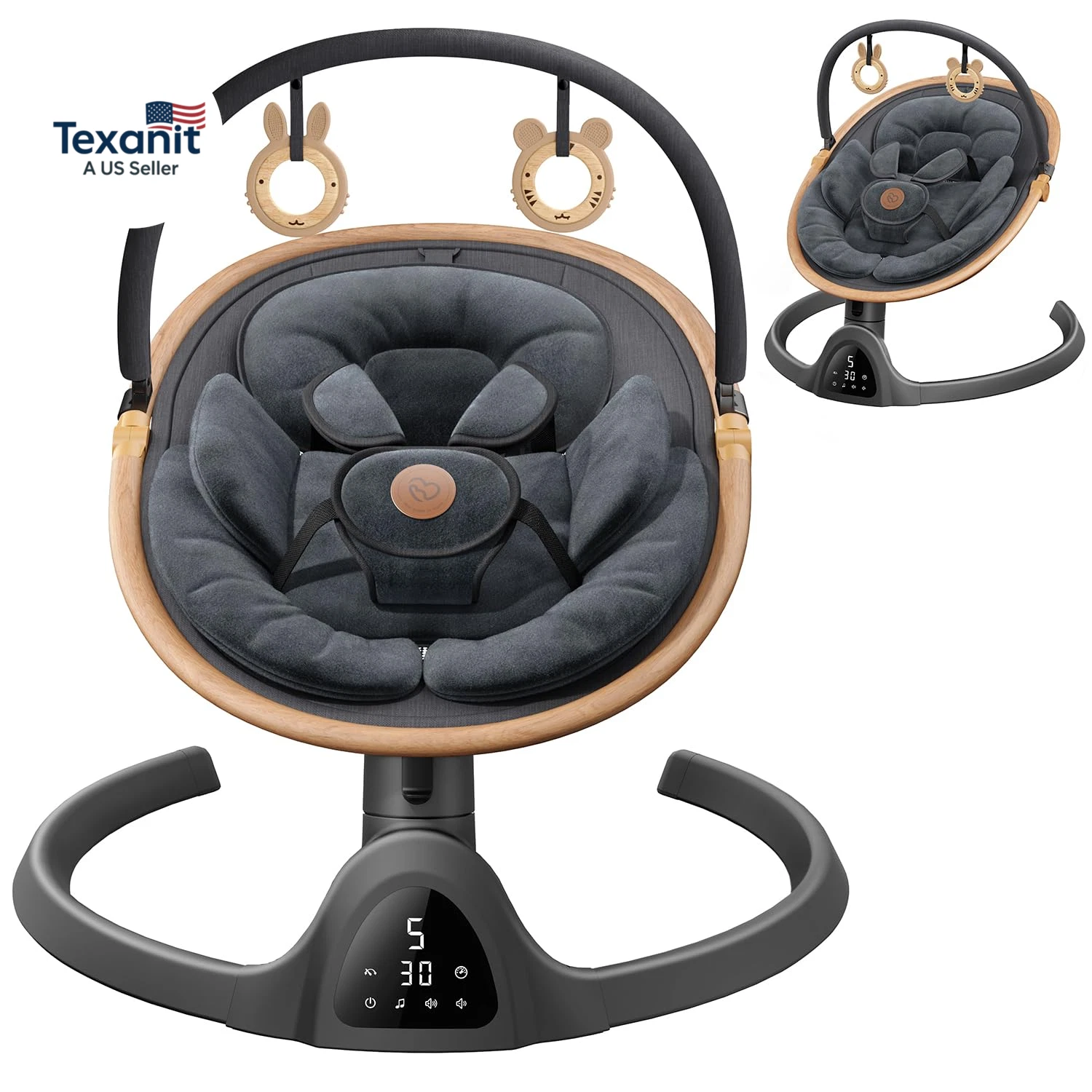Baby Swings for Infants, Bluetooth Infant Swing with Music Speaker with 3 Seat