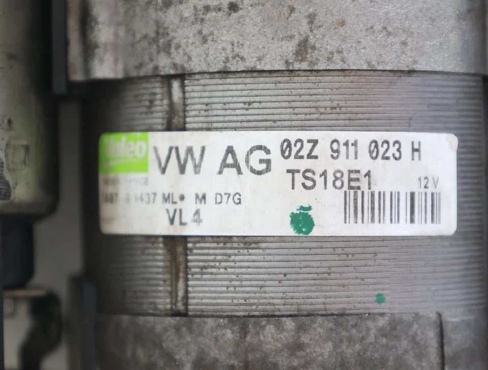 Anlasser Audi A3 8P 02Z911023H VALEO 1.9 77 KW 105 PS Diesel 07-2008 - Imagem 4 de 4