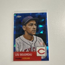 2022 Topps Chrome Lou Boudreau Blue Ice /100 #199