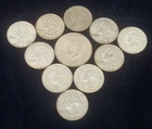 Junk Silver Bullion $3 FV US Coins 1964 Washington Quarters & JFK Half Dollar