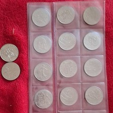 Lot pièces 5 Francs France commémoratives Hercule Tour Eiffel 1889-1989,