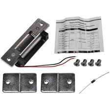 For 12VDC Fail-Secure/Fail-Safe Adjustable Electric Door Strike Lock - Black