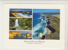 GREAT OCEAN ROAD VICTORIA 4 SCENES INCL MARINERS FALLS SCANCOLOR POSTCARD