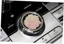 Push to Start Button Cover  Engine Start/Stop Resin Flower Starter Light Pink