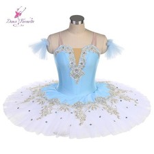 Dance Ballet Tutu Pre-professional Ballet Tutu with Gold Trim Performance Dress