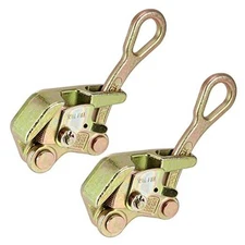 2 Pack 0.5 T Cable Puller, Cable Grip Wire Rope Jaw Puller with Swing Latch, 