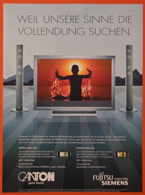 3. CANTON Fujitsu Siemens TV Myrica VQ46-3SU Werbeanzeige Werbung Reklame 2007