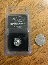 Williamsburg Pewter Chamberstick Candlestick Stieff Dollhouse Miniature 1:12 1B