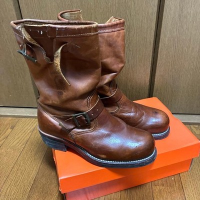 CHIPPEWA Brown Leather Engineer Boots #0113