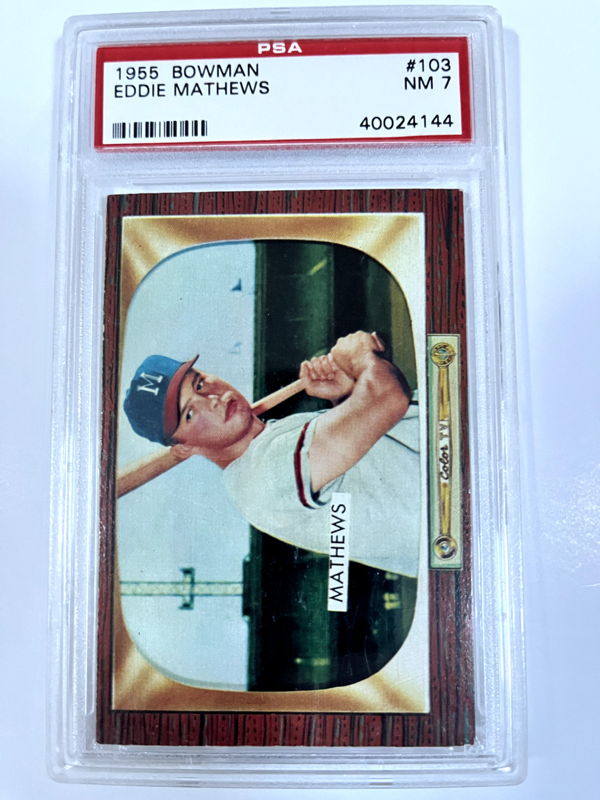 1955 Bowman Eddie Mathews #103 PSA 7