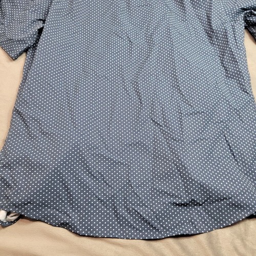 Rugby Mens Button Front Shirt Blue Comfort Stretch Short Sleeve ...