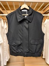 BNWT MANGO SHACKET VEST JACKET SIZE MEDIUM BLACK SLEEVELESS BOMBER ZIP UP WOMENS