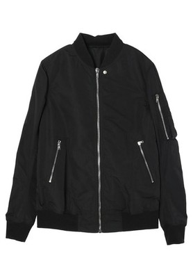 Rick Owens Klassische Fliegerjacke Schwarz 127325932