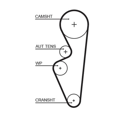 Gates 5670XS Timing Belt for Datsun, Lada