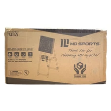 MD Sports 9-Piece 5' Steel Frame Axe Throwing Set, Built-In Accessory Storage