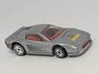 Vintage Hot Wheels 1988 Park N Plates Silver UH Ferrari Testarossa Red Interior