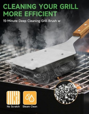 Electric Grill Cleaner Grill Brush Cleaning BBQ Outdoor: GEEKHOM