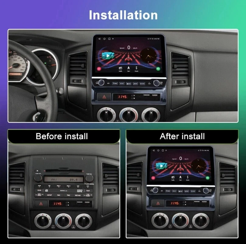 For Toyota Tacoma 2005-2013 10'' Carplay Android 15 Car Radio Stereo GPS NAVI - Image 4 of 4