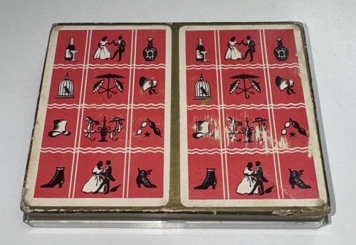 Vintage Canasta Playing Cards in Box With Rose Design With 4 Jokers No. 66 W.P. - Picture 12 of 14