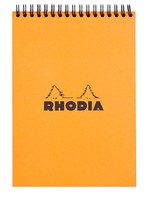 Rhodia 5X Spiralblock Rhodia Notepad A5, 80 Blatt Liniert 80G - Orange 16501C