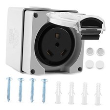 30 Amp RV Power Outlet Box 125V NEMA Receptacle, ETL Listed, TT-30R TT-30R