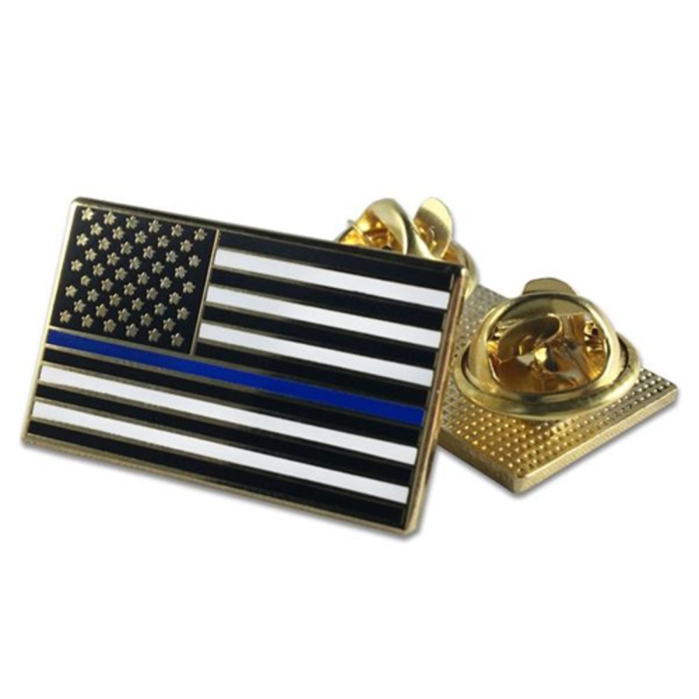 Blue Line Pin Thin Blue Line PIN-CLASSIC Classic American Flag Pin Double Clutch ...