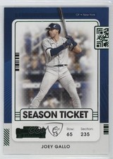 2021 Panini Contenders Season Ticket Green Joey Gallo #37 1i3m