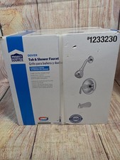 Project Source 1233230 Dover Tub Shower Faucet Chrome Single Lever 1233230