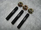 8mm M8x1.25 Exhaust Manifold Stud Set of 3 Studs & 3 Lock Nuts - Ships Fast!