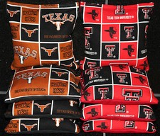TEXAS TECH TEXAS LONGHORNS CORNHOLE BEAN BAGS or Pick your 2 TEAMS Baggo Toss