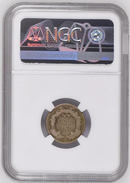 NGC AG 3, FLYING EAGLE CENTS 1857 EAGLE 1C - Image 2 of 2