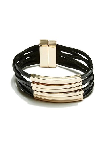 Bracelet De Montre En Cuir Corfam - 11 Mm - Noir - Boucle Ton Or - Neuf