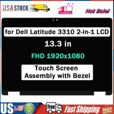 13.3" 1920x1080 for Dell Latitude 3310 2-in-1 LCD Display Touch Screen Assembly