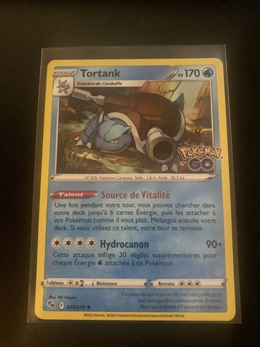  CARTE POKEMON GO TORTANK HOLO  RARE 17/78  EB10.5